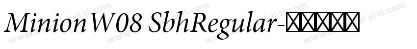 MinionW08 SbhRegular字体转换
